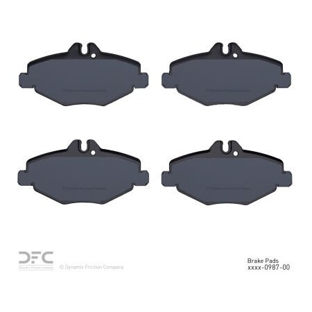 Dynamic Friction Co DFC 3000 Semi-Metallic Brake Pads - 1311-0987-00